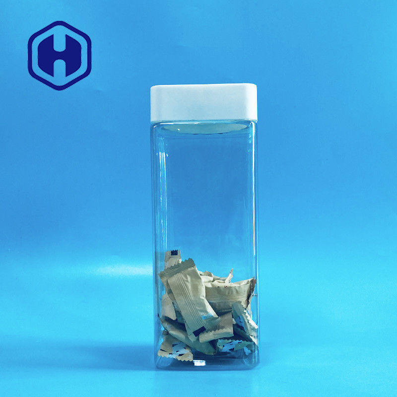 1140 میلی لیتر شیشه های پلاستیکی مربعی با پیچ شیرینی میله های درجه غذا با ضد نشتی آستر