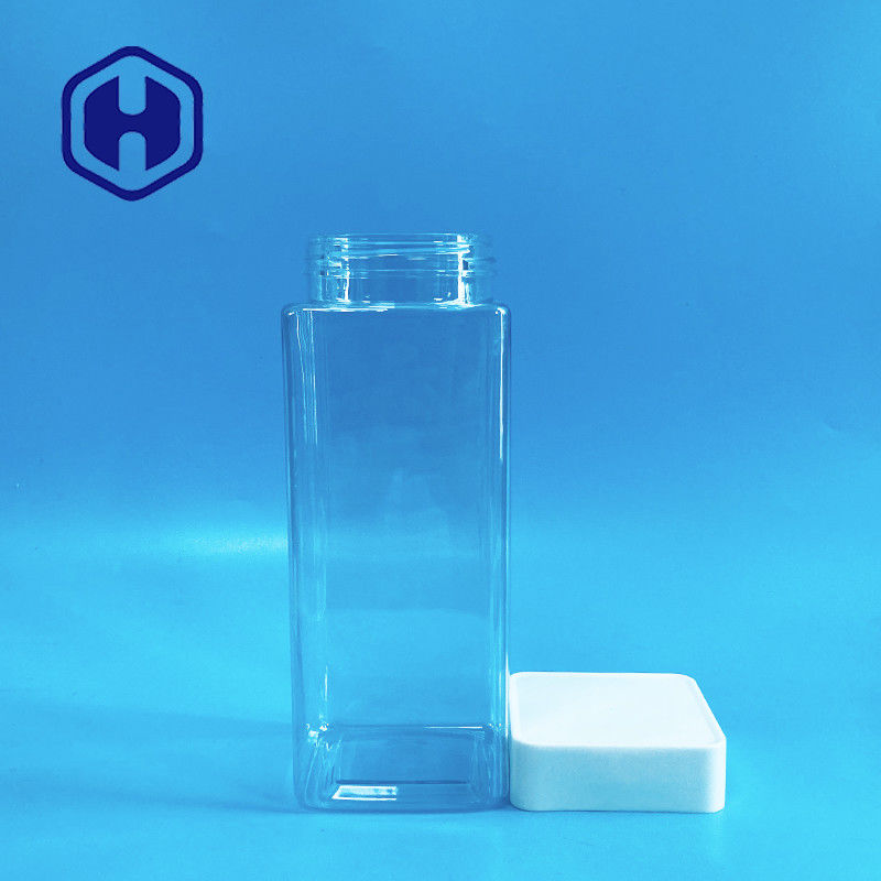 1140 میلی لیتر شیشه های پلاستیکی مربعی با پیچ شیرینی میله های درجه غذا با ضد نشتی آستر