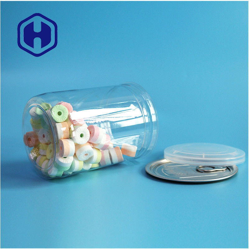 بسته بندی سوپرمارکت 500 میلی لیتر 17 اونس شیشه پلاستیکی شفاف PET با پایان آلومینیومی آسان