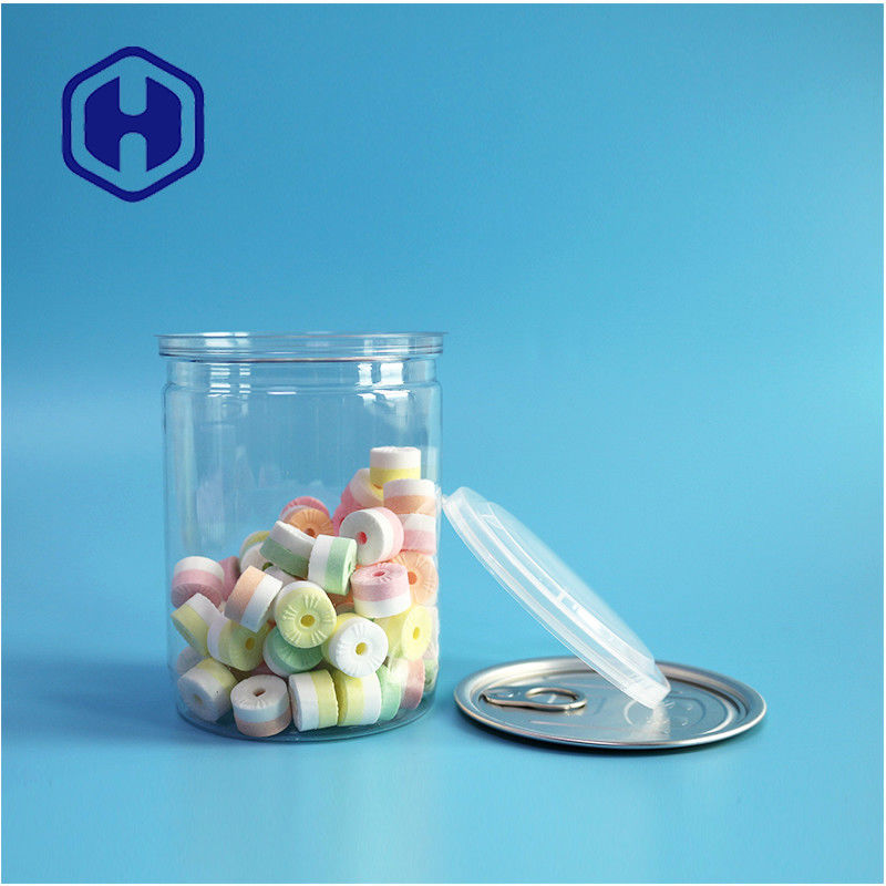 بسته بندی سوپرمارکت 500 میلی لیتر 17 اونس شیشه پلاستیکی شفاف PET با پایان آلومینیومی آسان