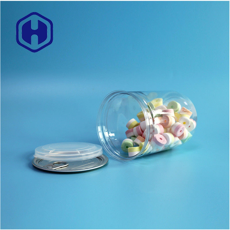 بسته بندی سوپرمارکت 500 میلی لیتر 17 اونس شیشه پلاستیکی شفاف PET با پایان آلومینیومی آسان