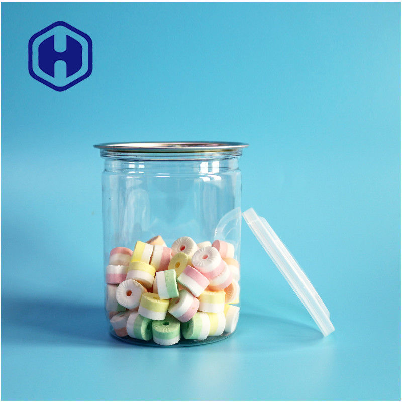 بسته بندی سوپرمارکت 500 میلی لیتر 17 اونس شیشه پلاستیکی شفاف PET با پایان آلومینیومی آسان