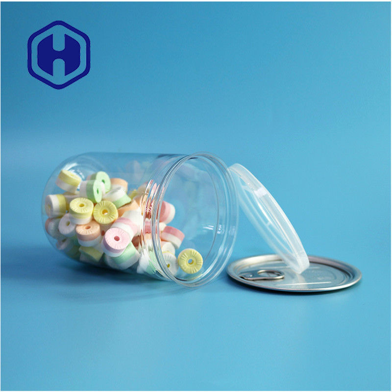 بسته بندی سوپرمارکت 500 میلی لیتر 17 اونس شیشه پلاستیکی شفاف PET با پایان آلومینیومی آسان