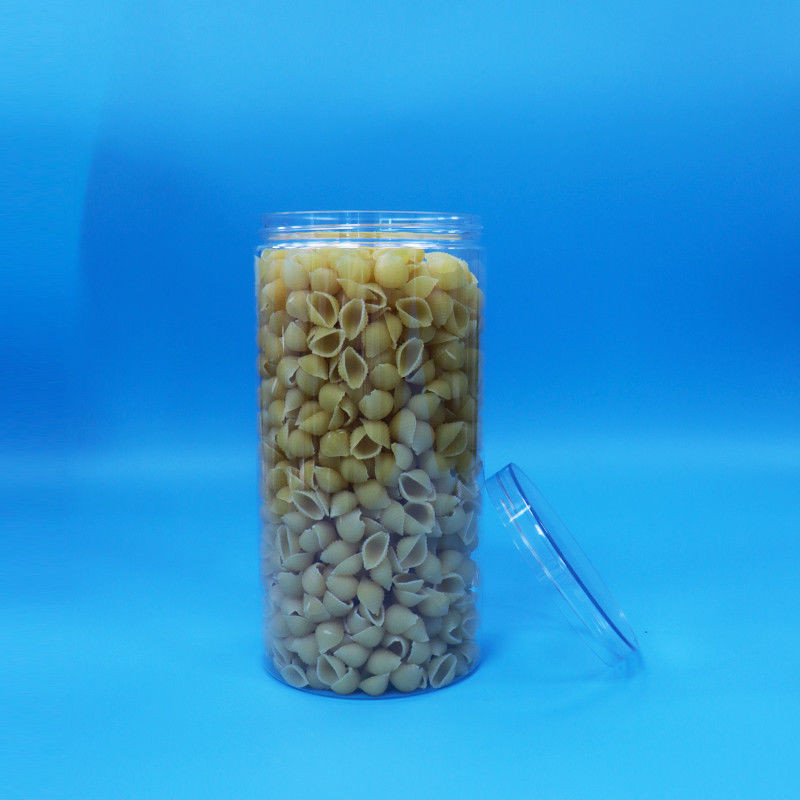 مواد غذایی شفاف بطری PET گرد پلاستیکی شیرینی کوکی بطری مواد غذایی پیچ کلاه شفاف