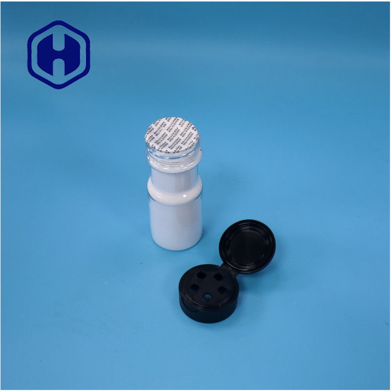 گلوله شفاف پلاستیکی نمک ذرت نشاسته درجه غذایی ادویه قوطی Flip Top Cap
