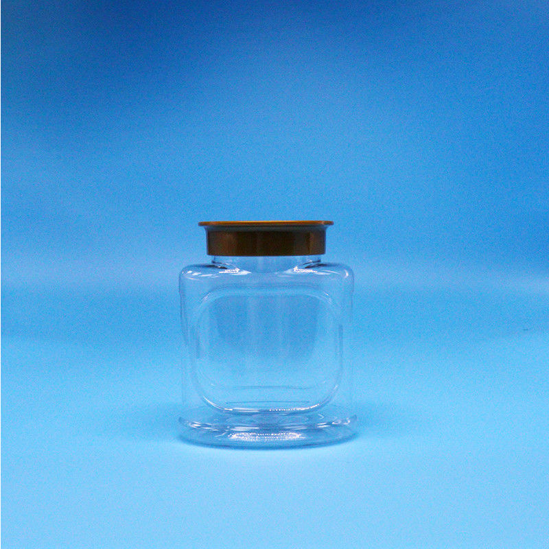 کلوچه آب نبات شفاف خالی آجیل های ضد هوا PET درجه غذایی شیشه پلاستیکی پیچپوش برای غذا