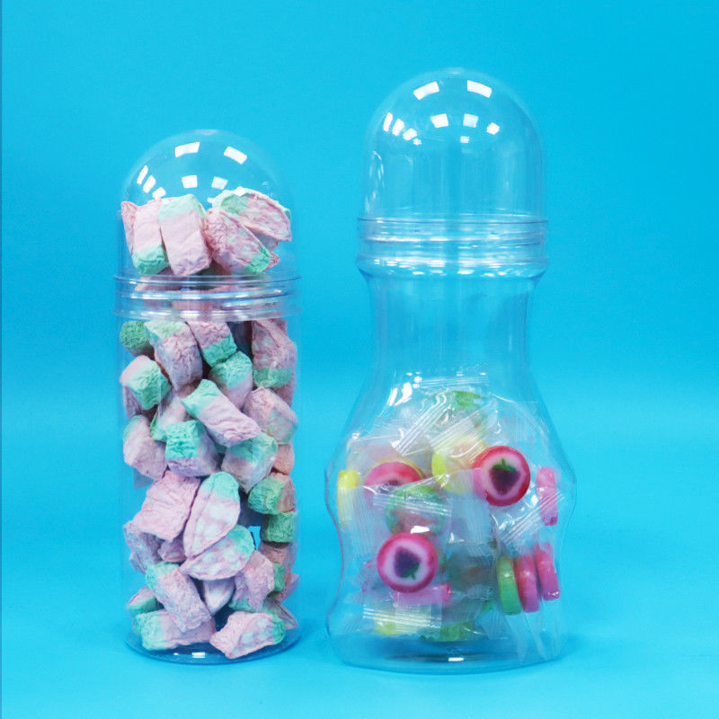 غذاهاي نوزاد کلاه پیچ شفاف پلاستیکی PET آبدان درجه غذایی طراحی جدید برای آب نبات های سخت