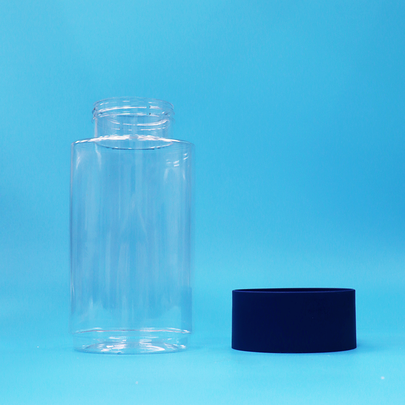 شیشه کوکی پلاستیکی شفاف بیضی شکل PET، درپوش ضد دستکاری، بدون BPA