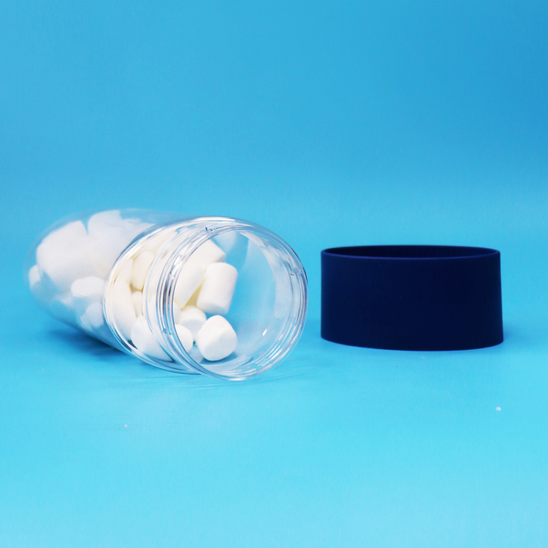 مواد غذایی شکل بیضوی شفاف پلاستیکی PET کوکی آجیل آب نبات آب نبات بطری ضد دستکاری