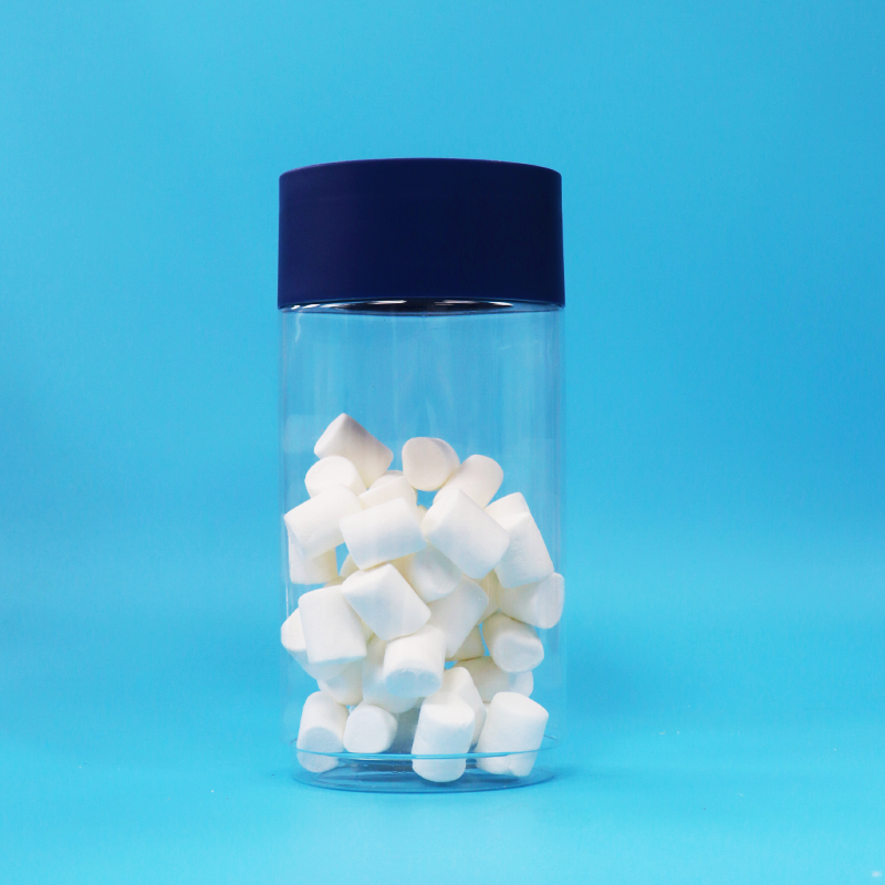 مواد غذایی شکل بیضوی شفاف پلاستیکی PET کوکی آجیل آب نبات آب نبات بطری ضد دستکاری