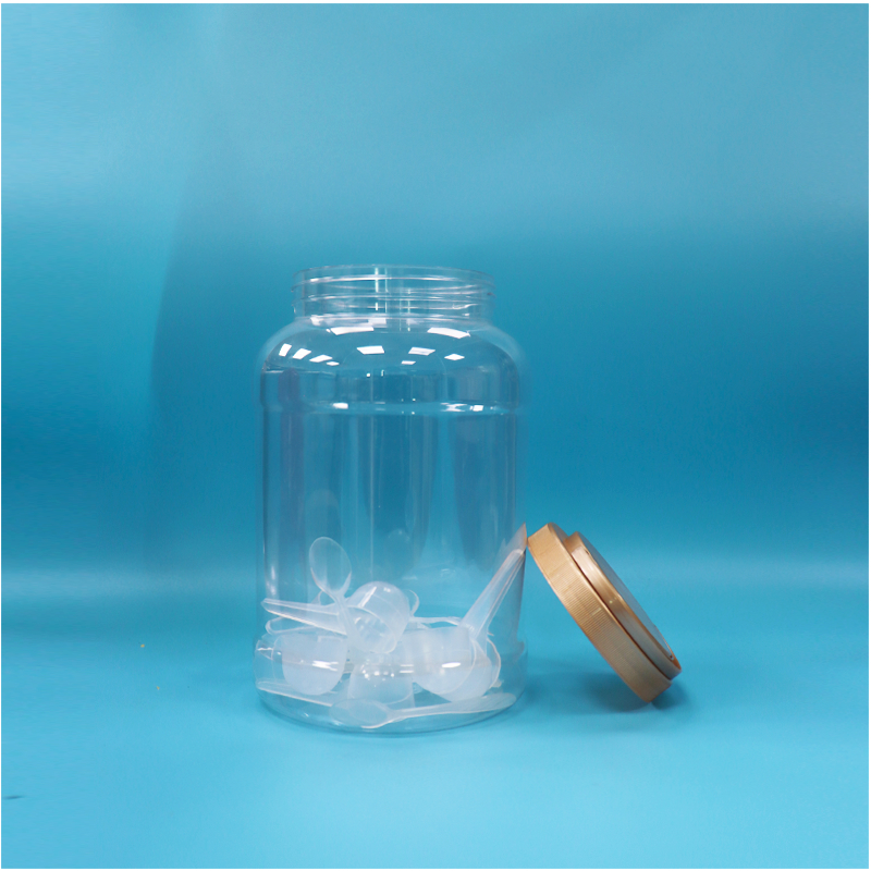 BPA Free Handle Cap شفاف دور دهان گسترده PET پلاستیکی پودر شیر قاشق قاشق