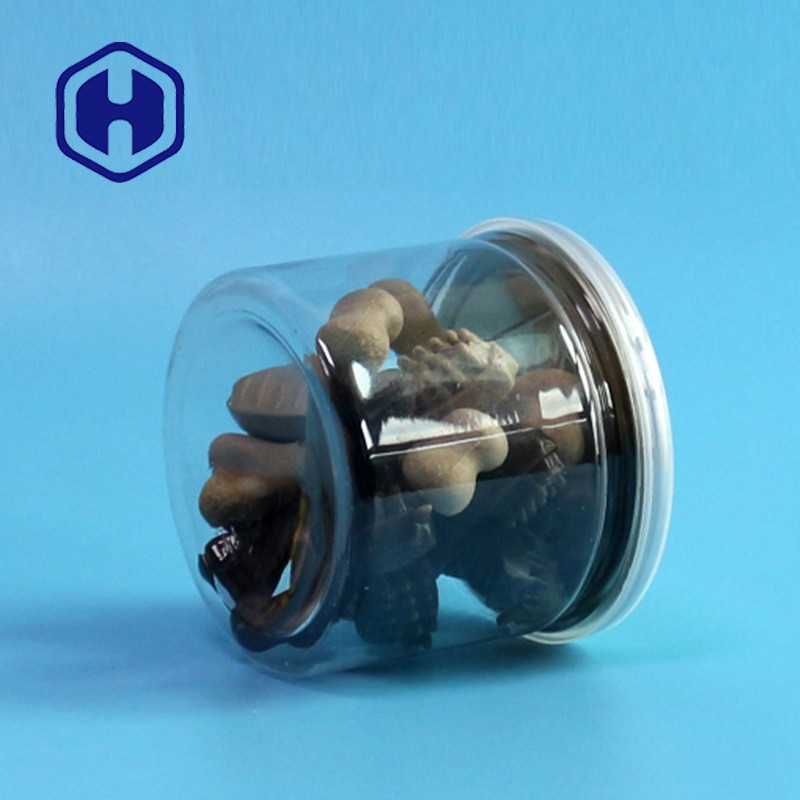 307# 280 میلی لیتر قوطی های پلاستیکی شفاف PET EOE درب کنسرو غذاهای دریایی خاویار زنجبیل گردو بادام