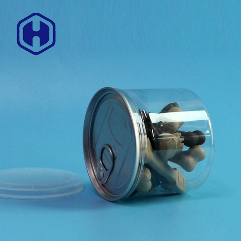 307# 280 میلی لیتر قوطی های پلاستیکی شفاف PET EOE درب کنسرو غذاهای دریایی خاویار زنجبیل گردو بادام