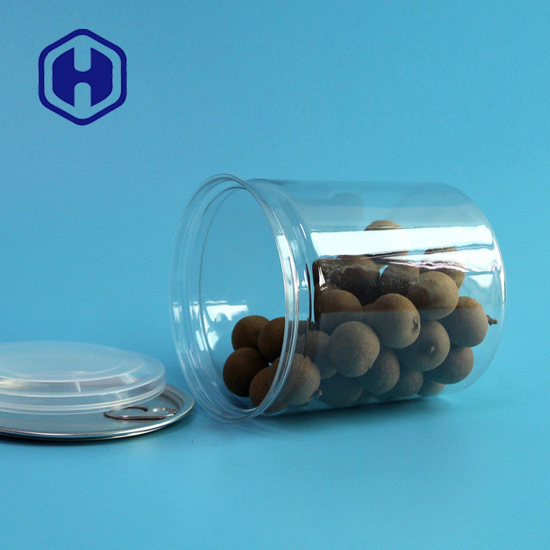 750 میلی لیتر قوطی های پلاستیکی شفاف چاپ روی صفحه بسته بندی درجه مواد غذایی بسته بندی بدون BPA درب قوطی خالی حیوان خانگی به راحتی باز می شود