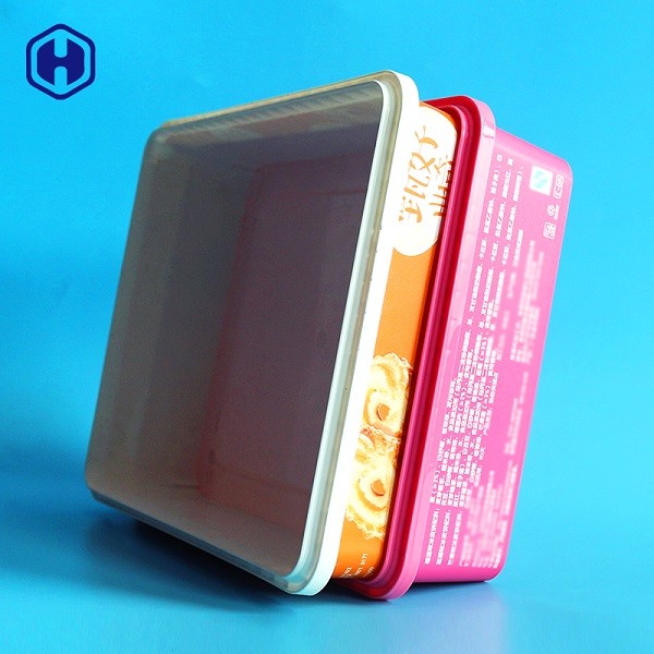 ظروف پلاستیکی مایکروویو IML جعبه پلاستیکی کوچک مربع مقاوم در برابر حرارت