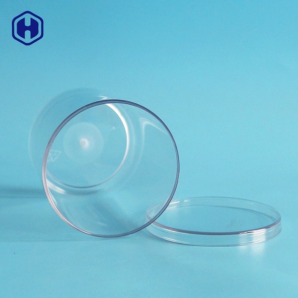 بسته بندی گرد مواد غذایی ظروف پلاستیکی شیشه سیلندر پلاستیکی PET شفاف