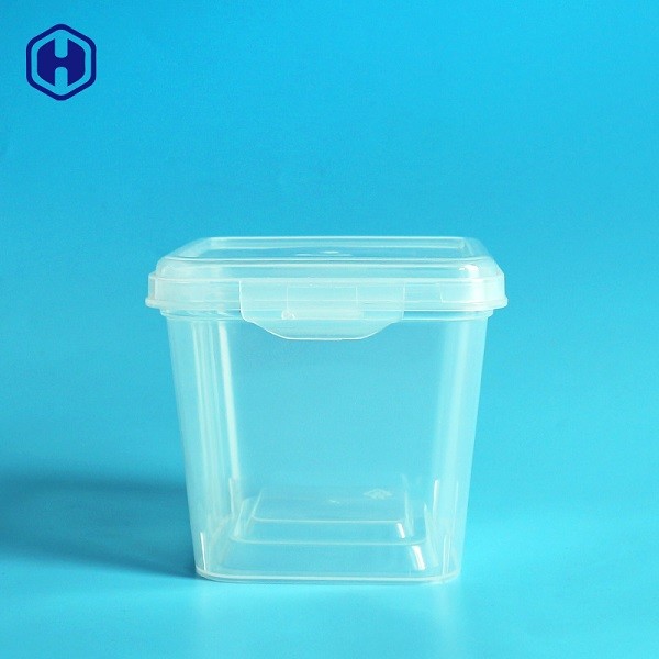 محفظه پلاستیکی بسته بندی غذای مربعی Easy Lock 530ML قابل استفاده مجدد