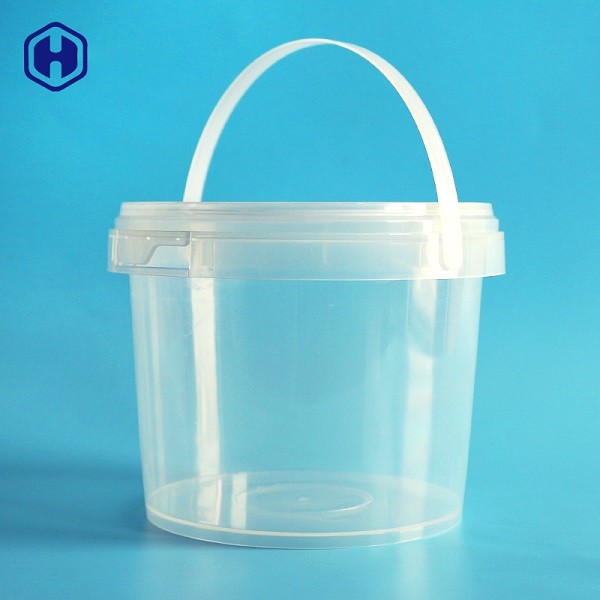 کرم کره IML سطل پلاستیکی یخ سطل مواد غذایی بسته بندی مواد غذایی بسته بندی بیسکویت گرد