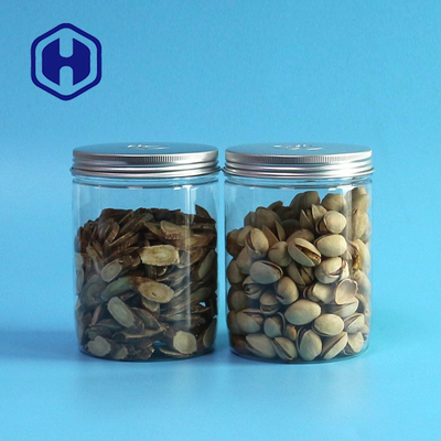 500 میلی لیتر شیشه میسون گرد PET درجه مواد غذایی با درب آلومینیومی