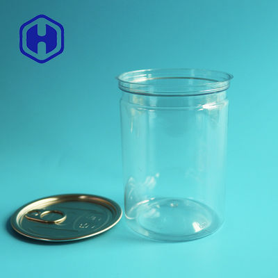 350 میلی لیتر بسته بندی گرد پلاستیکی قوطی ادویه جات سس قلع صفحه آسان باز