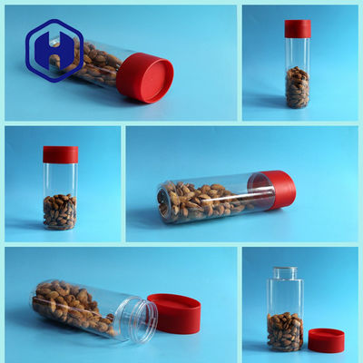 قوطی 1236 میلی لیتری PET آجیل شفاف کنسرو بزرگ بیضی شکل، شیشه های پلاستیکی سفارشی روی هم