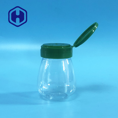 آبمیوه های کوچک نمک فلفل گرد PET خالی پلاستیکی ادویه 100 میلی لیتر Flip Top Lids 6 سوراخ