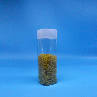 دهان گسترده 600ml اسنک فود شیرینی شفاف مربع بطری های پلاستیکی PET