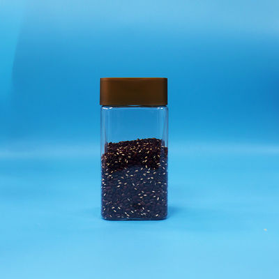 کلوچه های شفاف مواد غذایی شیرینی مواد غذایی درجه PET مربع بطری های پلاستیکی ذخیره سازی پیچ