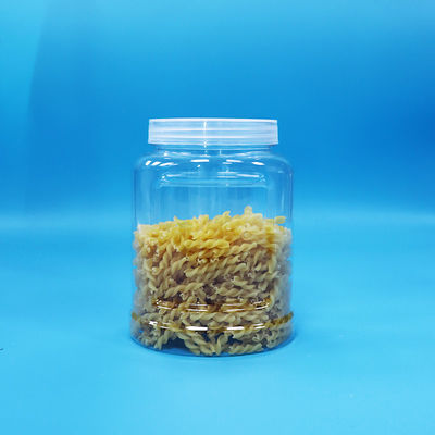 ضد تعویض کلاه سفید PET شیشه پلاستیکی شفاف برای غذا آجیل شیرینی نویدل درجه غذایی
