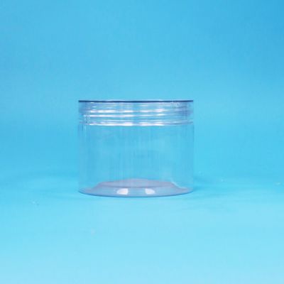 شیشه های هدیه آجیل آب نبات غذایی درجه یک پلاستیکی PET شفاف با درب های تخت پیچی