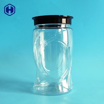 Leak Proof Clear 1000ML PET Packaging Food Jar شکل جام جهانی