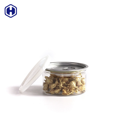 قوطی های پلاستیکی شفاف 100 میلی لیتری 3.5 گرمی گیاه خشک EOE 211# قوطی ماهی تن PET با ارتفاع 38 میلی متر