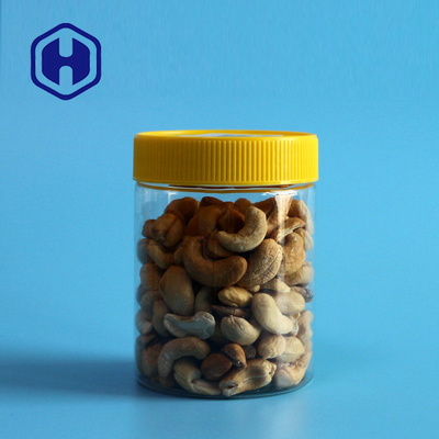 شیشه پلاستیکی ضد نشتی بدون آجیل Bpa 350 میلی لیتری شفاف و مستقیم PET گرد با درب