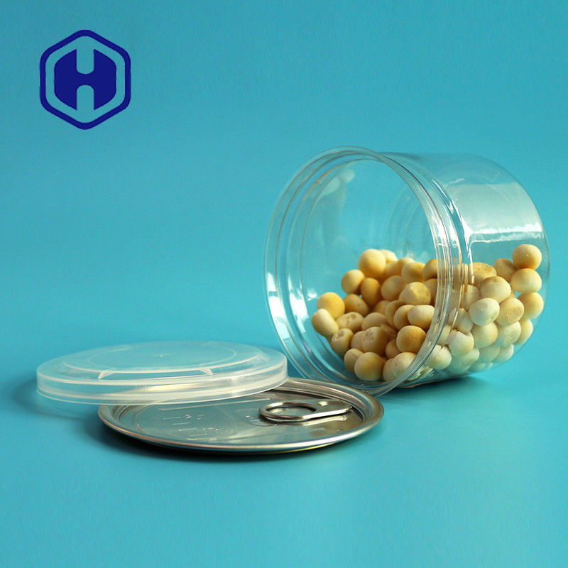 بیسکویت غذای سگ گربه قوطی پلاستیکی باز آسان با غذای حیوان خانگی گرد 250 میلی لیتر ارتفاع 60 میلی متر