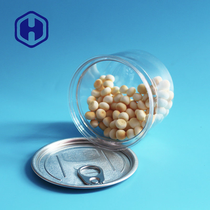 بیسکویت غذای سگ گربه قوطی پلاستیکی باز آسان با غذای حیوان خانگی گرد 250 میلی لیتر ارتفاع 60 میلی متر