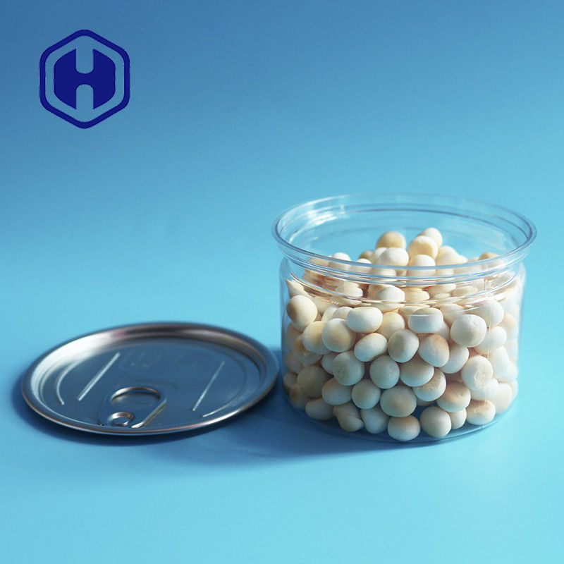 بیسکویت غذای سگ گربه قوطی پلاستیکی باز آسان با غذای حیوان خانگی گرد 250 میلی لیتر ارتفاع 60 میلی متر