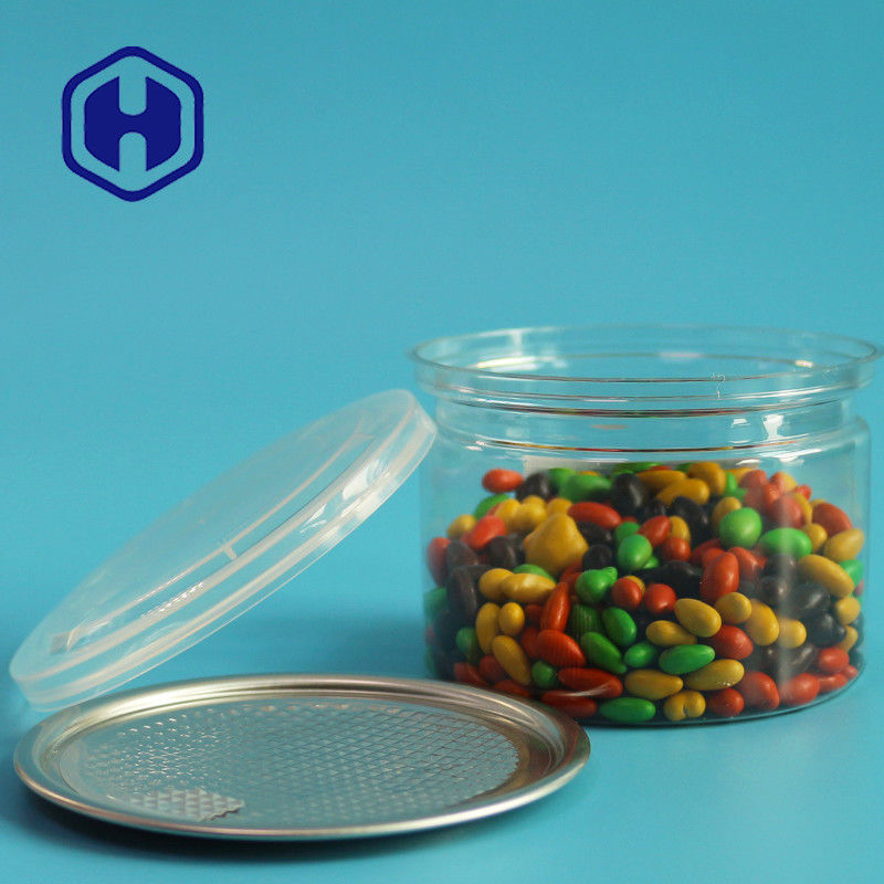 بیسکویت غذای سگ گربه قوطی پلاستیکی باز آسان با غذای حیوان خانگی گرد 250 میلی لیتر ارتفاع 60 میلی متر