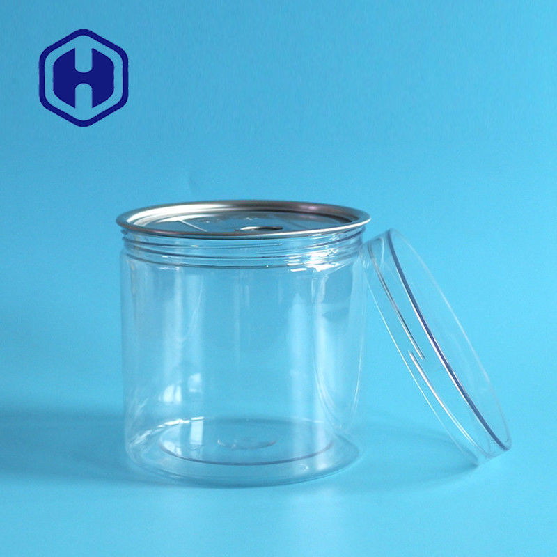 قوطی های پلاستیکی PET کنسرو شده با دهانه پهن 309# 740 میلی لیتری با درپوش پیچی Eoe آلومینیومی