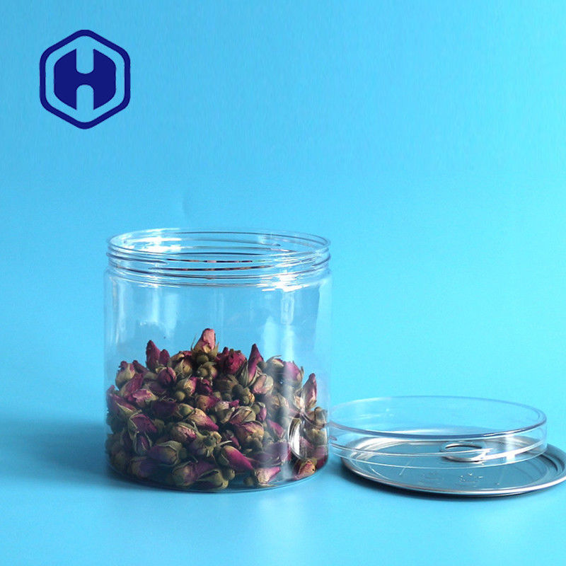 قوطی های پلاستیکی PET کنسرو شده با دهانه پهن 309# 740 میلی لیتری با درپوش پیچی Eoe آلومینیومی