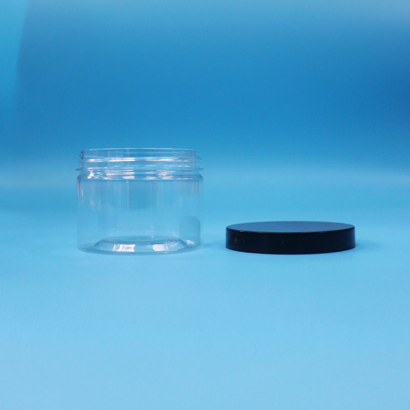 آبدان پلاستیکی PET شفاف شکل گرد دهان برای دانه های چای سیاه اسباب بازی هدیه آب نبات کوکو