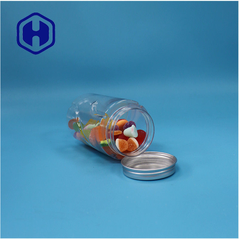 شکل گرد شفاف دانه های PET نعناع آب نبات شیرینی شیرینی مواد غذایی نوزاد جار آلومینیوم پوشش بالا