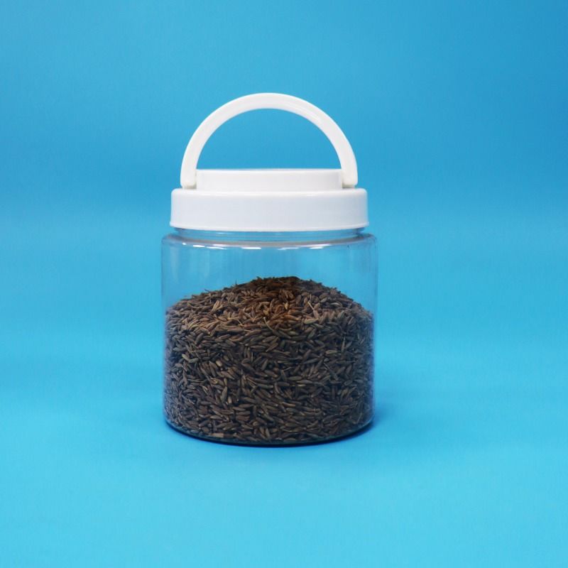 شیشه های پلاستیکی شفاف با درب پیچی آسان بازشو برای مواد غذایی کودک، دانه ها، آجیل، آب نبات