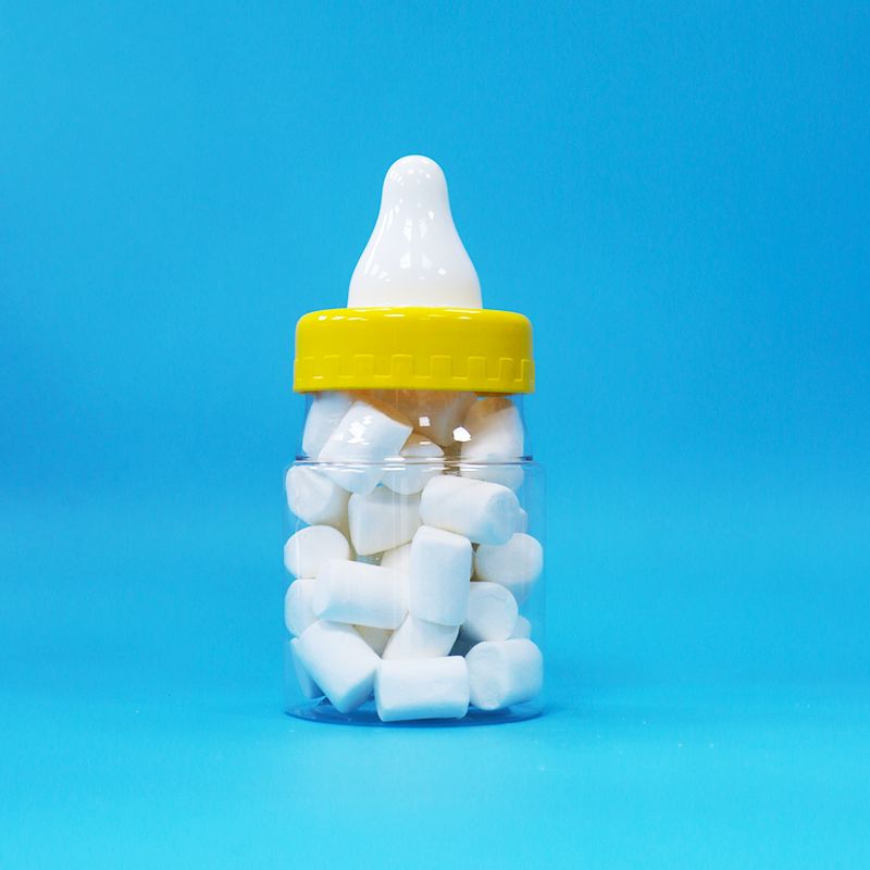 مواد غذایی شفاف PET پلاستیکی مهر و موم قوطی پیچ کپسول برای مواد غذایی شیرینی کوکی