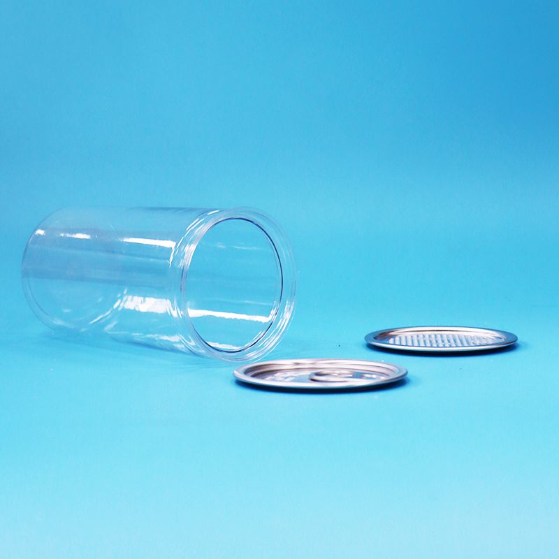 قوطی بسته‌بندی شفاف پلاستیکی PET با درب آسان‌بازشو برای مواد غذایی، آب‌نبات، نوشیدنی