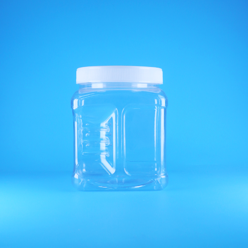 شیشه های پلاستیکی شفاف با درب پیچی PET بدون هوا برای میوه های شیرین، آجیل، غذای کودک