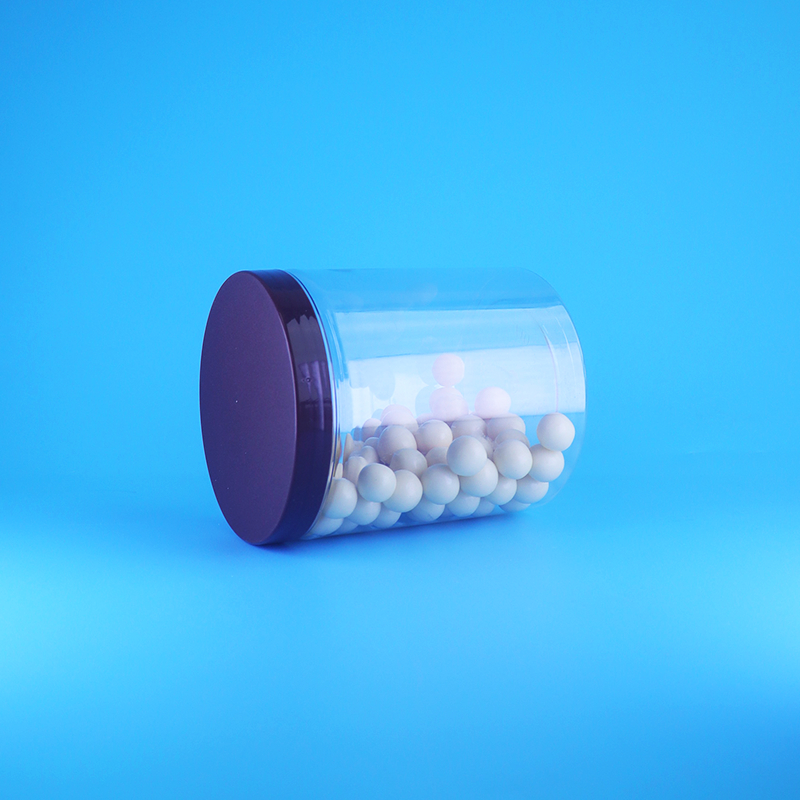 شیشه های پلاستیکی شفاف و بلند و گرد با درجه غذایی، درب پیچی تخت برای شیرینی و خوراکی های خشک