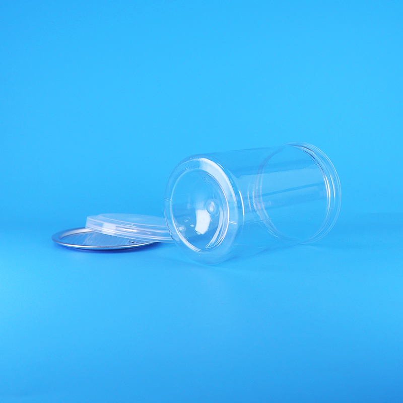 قوطی‌های شفاف و گرد پلاستیکی PET بدون BPA برای آبنبات، ماست، غذای کودک، کوکی‌ها، درپوش PE