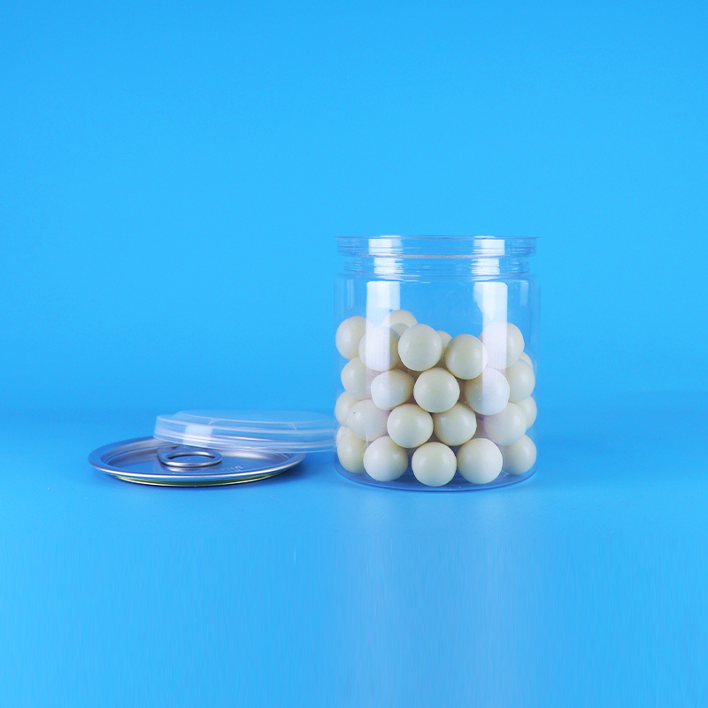 ليك پروف آسان بسته باز شفاف دور اسنک Candy PET پلاستیک قوطي بسته بندی مواد غذایی