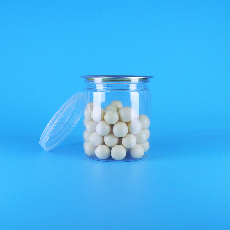 ليك پروف آسان بسته باز شفاف دور اسنک Candy PET پلاستیک قوطي بسته بندی مواد غذایی