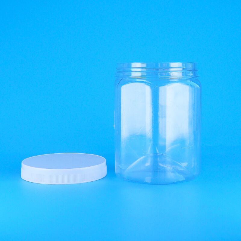 شکل شش گوشه ای شفاف PET کوکی های پلاستیکی دانه های نخل سرخ شده سرخ شده خشک شده بطری سفید کلاه صاف